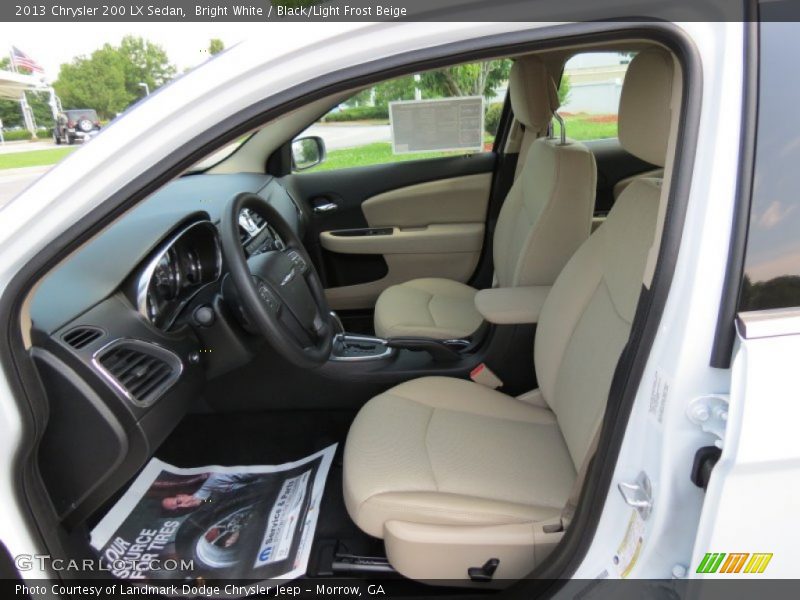 Bright White / Black/Light Frost Beige 2013 Chrysler 200 LX Sedan
