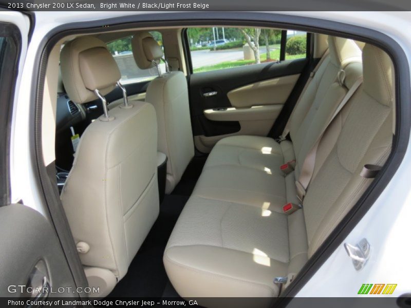Bright White / Black/Light Frost Beige 2013 Chrysler 200 LX Sedan