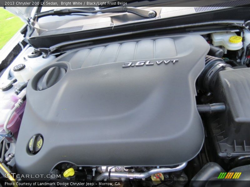 Bright White / Black/Light Frost Beige 2013 Chrysler 200 LX Sedan