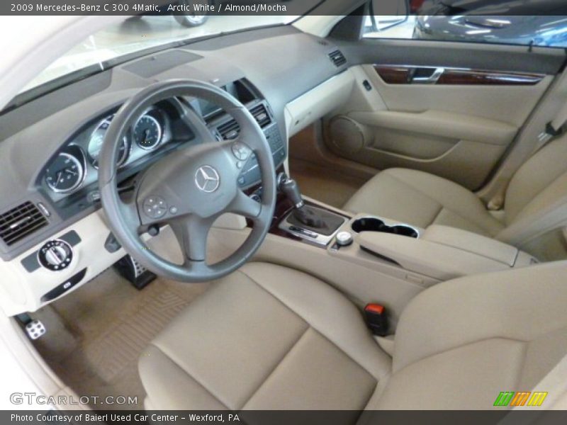 Arctic White / Almond/Mocha 2009 Mercedes-Benz C 300 4Matic
