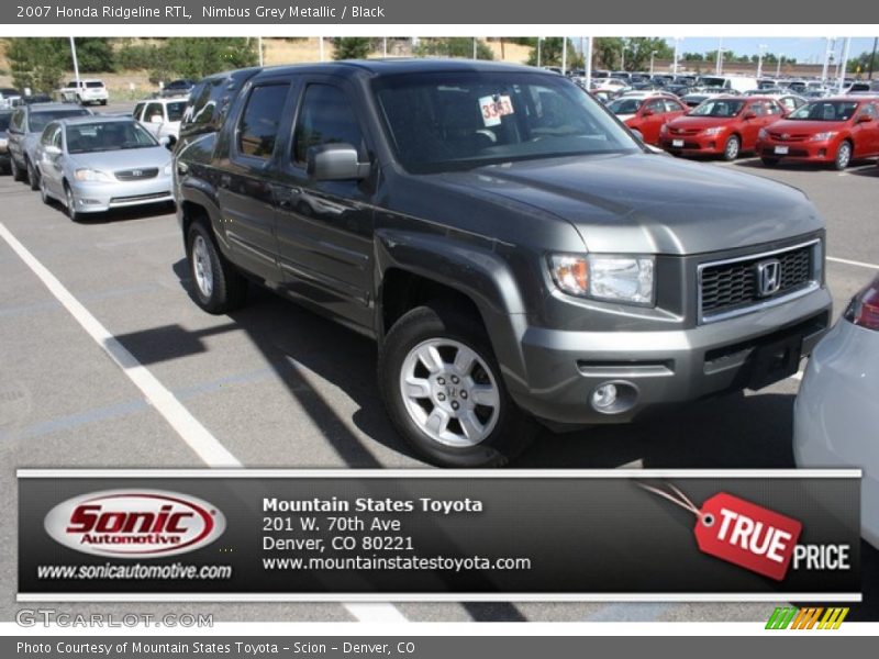 Nimbus Grey Metallic / Black 2007 Honda Ridgeline RTL