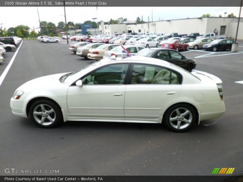 Satin White Pearl / Frost Gray 2005 Nissan Altima 3.5 SE