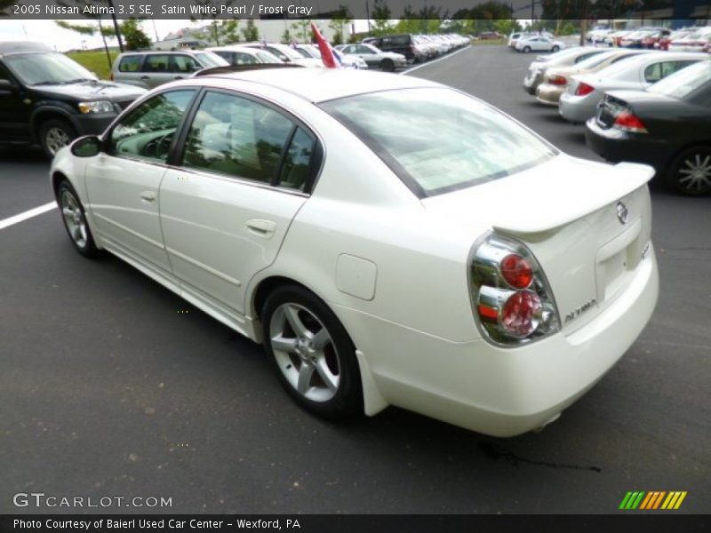 Satin White Pearl / Frost Gray 2005 Nissan Altima 3.5 SE