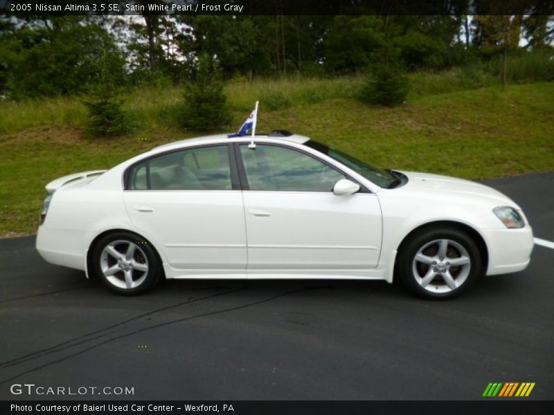 Satin White Pearl / Frost Gray 2005 Nissan Altima 3.5 SE