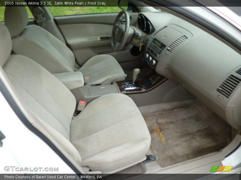 Satin White Pearl / Frost Gray 2005 Nissan Altima 3.5 SE