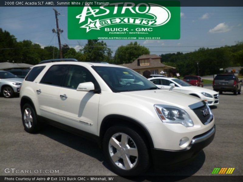 Summit White / Light Titanium 2008 GMC Acadia SLT AWD