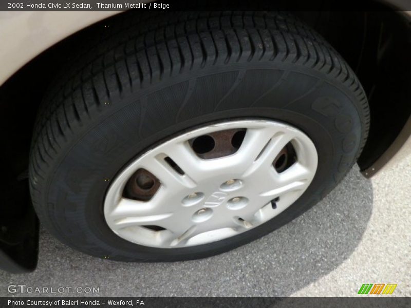Titanium Metallic / Beige 2002 Honda Civic LX Sedan
