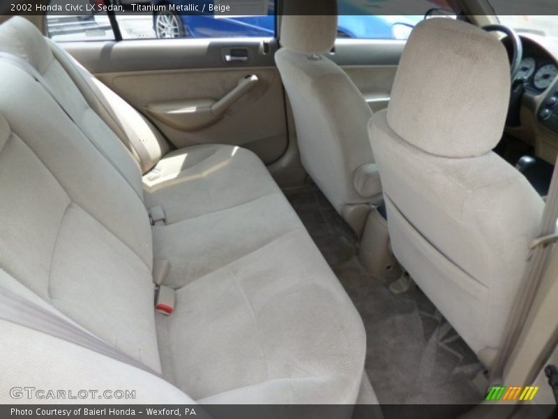 Titanium Metallic / Beige 2002 Honda Civic LX Sedan