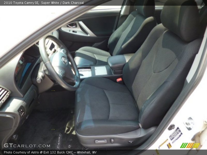 Super White / Dark Charcoal 2010 Toyota Camry SE