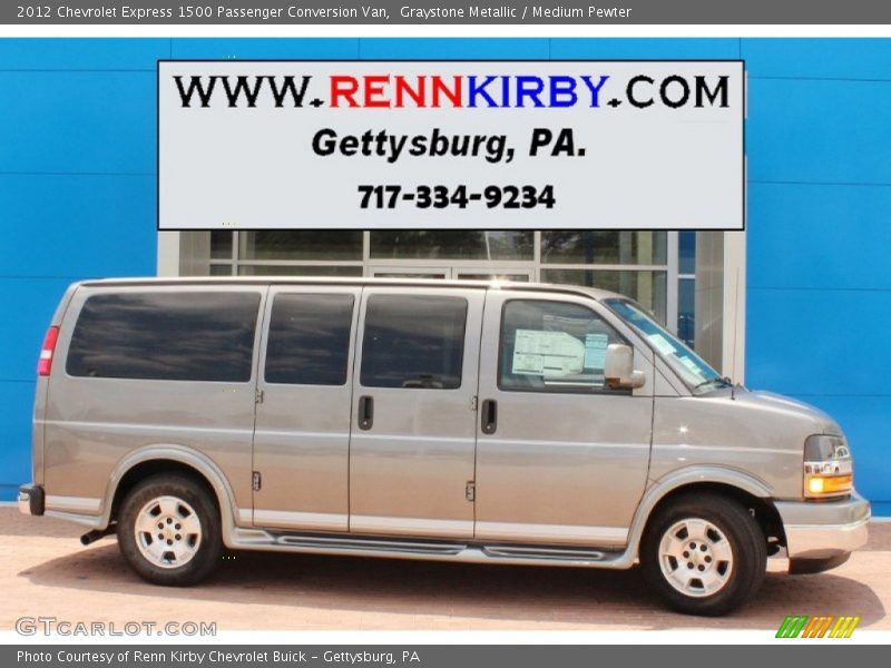 Graystone Metallic / Medium Pewter 2012 Chevrolet Express 1500 Passenger Conversion Van