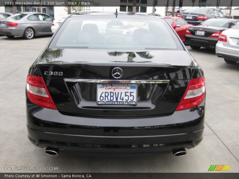 Black / Black 2011 Mercedes-Benz C 300 Sport