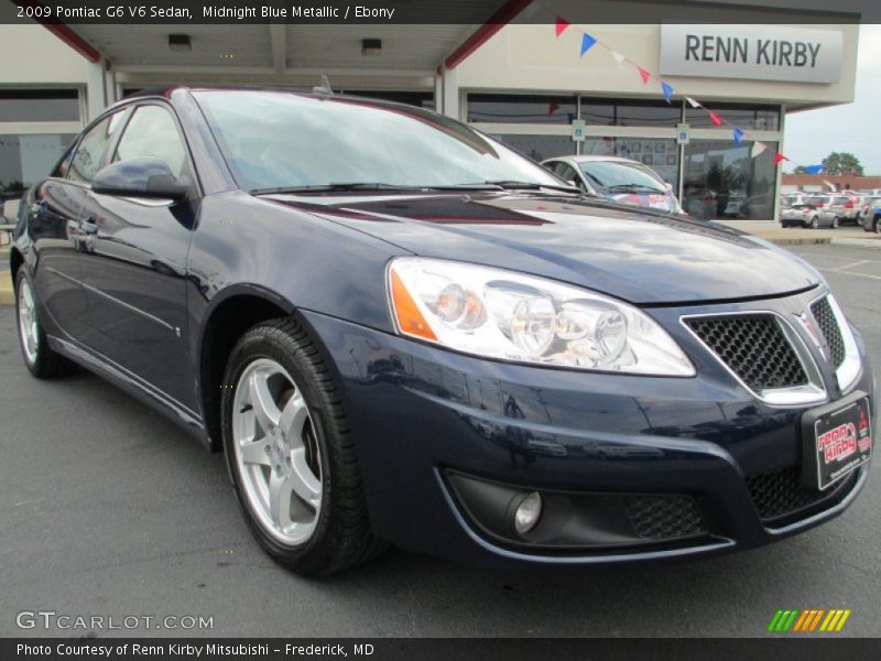 Midnight Blue Metallic / Ebony 2009 Pontiac G6 V6 Sedan