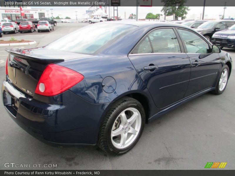 Midnight Blue Metallic / Ebony 2009 Pontiac G6 V6 Sedan