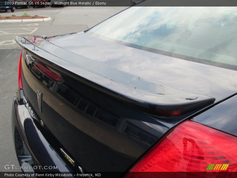 Midnight Blue Metallic / Ebony 2009 Pontiac G6 V6 Sedan