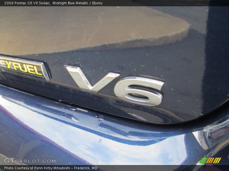 Midnight Blue Metallic / Ebony 2009 Pontiac G6 V6 Sedan