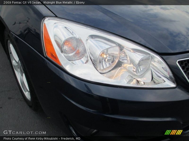 Midnight Blue Metallic / Ebony 2009 Pontiac G6 V6 Sedan