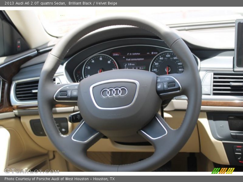 Brilliant Black / Velvet Beige 2013 Audi A6 2.0T quattro Sedan