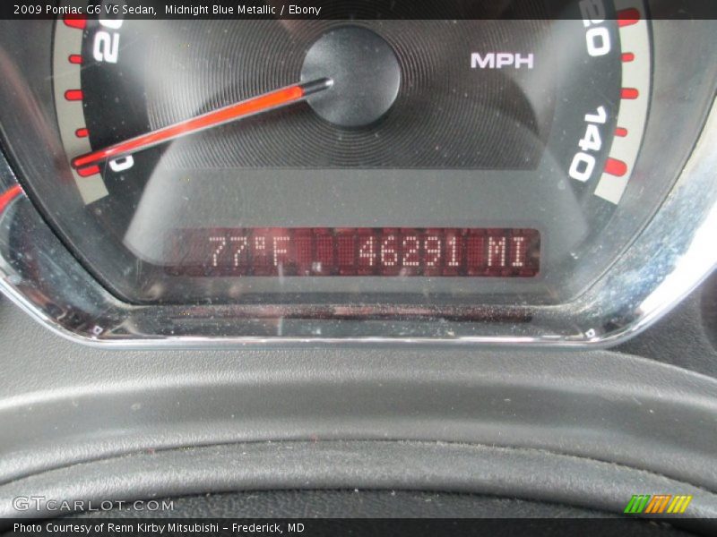 Midnight Blue Metallic / Ebony 2009 Pontiac G6 V6 Sedan