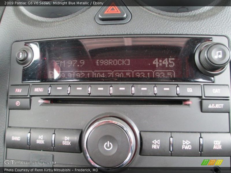 Audio System of 2009 G6 V6 Sedan
