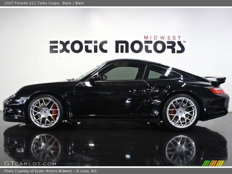 Black / Black 2007 Porsche 911 Turbo Coupe