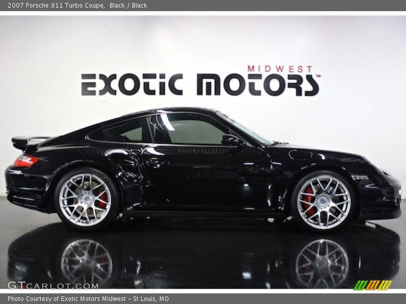 Black / Black 2007 Porsche 911 Turbo Coupe