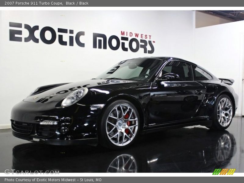 Black / Black 2007 Porsche 911 Turbo Coupe
