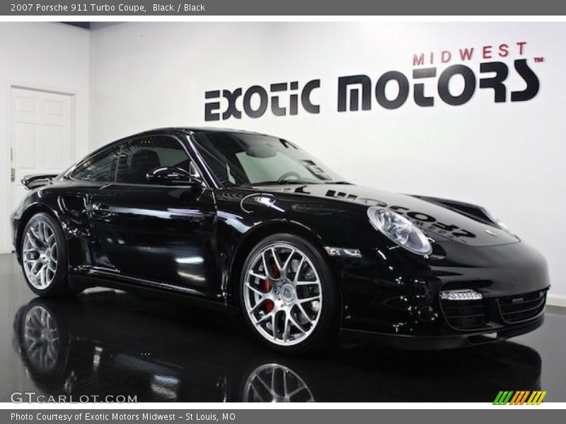 Black / Black 2007 Porsche 911 Turbo Coupe
