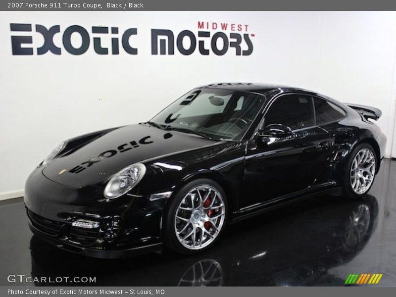 Black / Black 2007 Porsche 911 Turbo Coupe