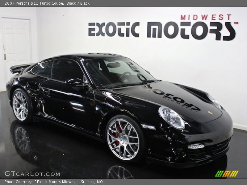 Black / Black 2007 Porsche 911 Turbo Coupe