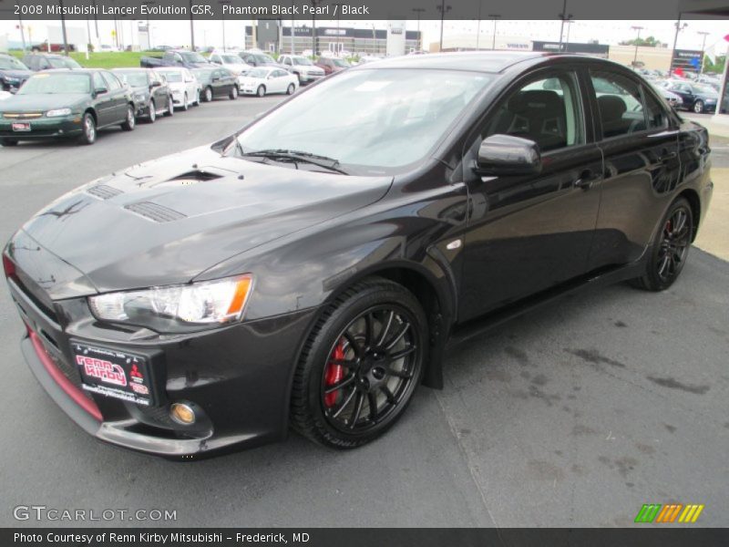Phantom Black Pearl / Black 2008 Mitsubishi Lancer Evolution GSR