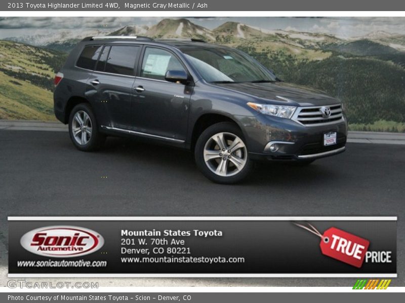 Magnetic Gray Metallic / Ash 2013 Toyota Highlander Limited 4WD