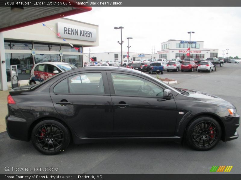Phantom Black Pearl / Black 2008 Mitsubishi Lancer Evolution GSR