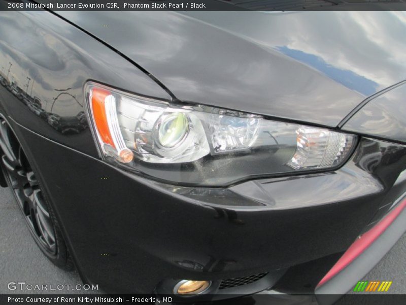 Phantom Black Pearl / Black 2008 Mitsubishi Lancer Evolution GSR
