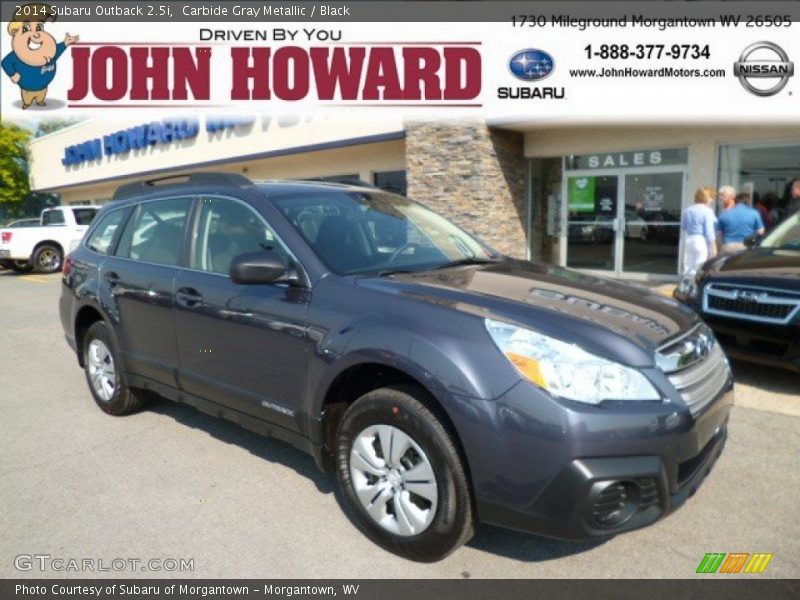 Carbide Gray Metallic / Black 2014 Subaru Outback 2.5i