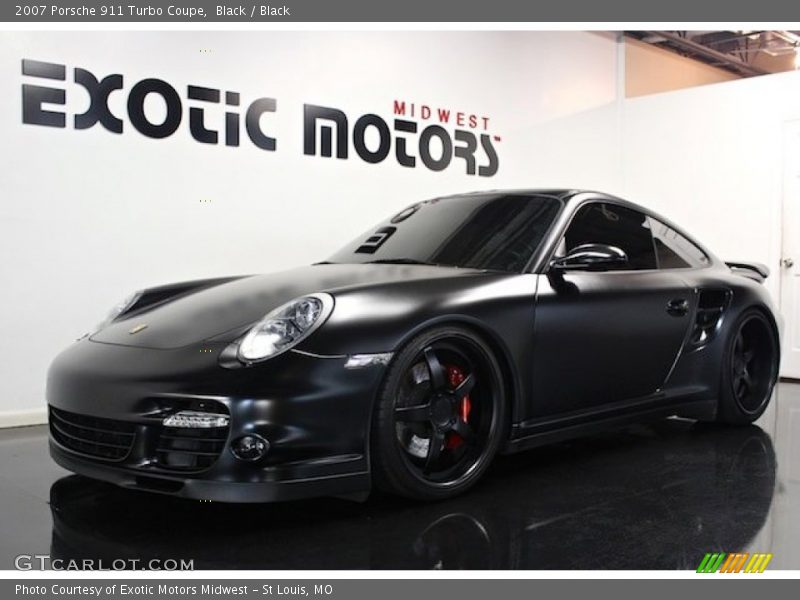 Black / Black 2007 Porsche 911 Turbo Coupe