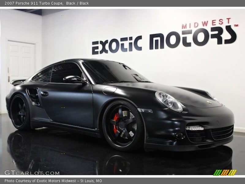 Black / Black 2007 Porsche 911 Turbo Coupe