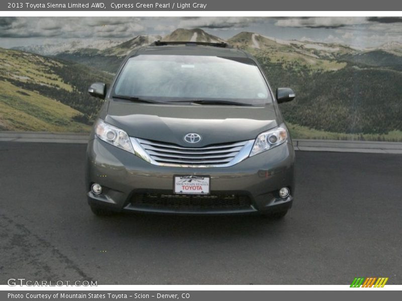 Cypress Green Pearl / Light Gray 2013 Toyota Sienna Limited AWD