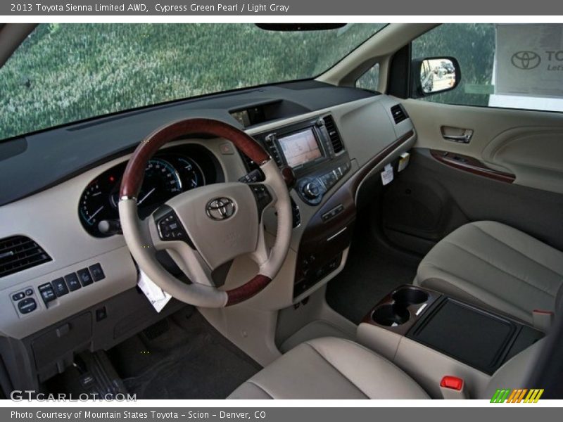 Cypress Green Pearl / Light Gray 2013 Toyota Sienna Limited AWD
