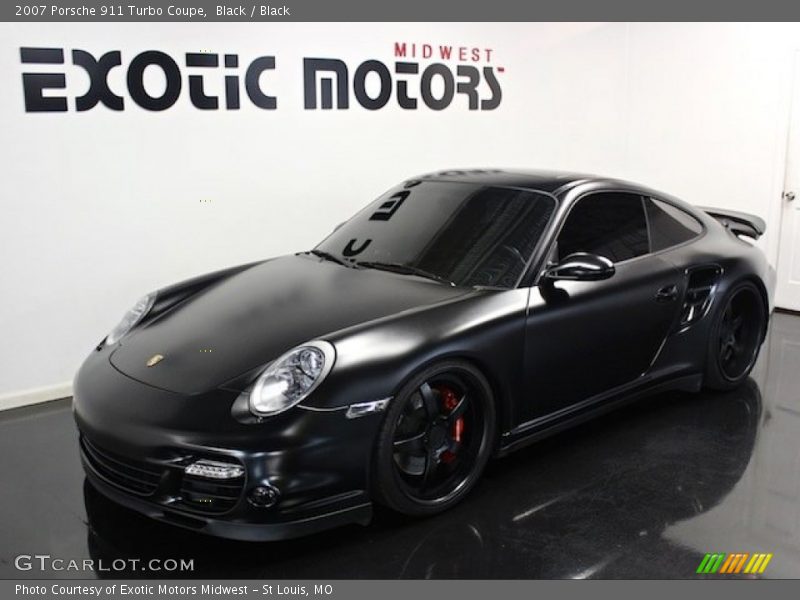 Black / Black 2007 Porsche 911 Turbo Coupe