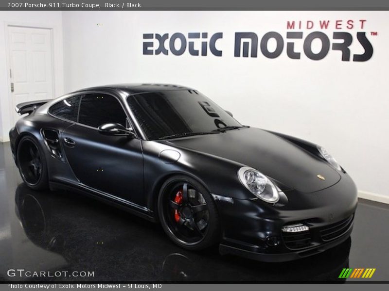 Black / Black 2007 Porsche 911 Turbo Coupe