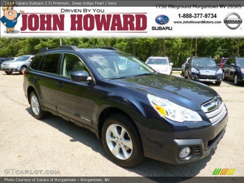 Deep Indigo Pearl / Ivory 2014 Subaru Outback 2.5i Premium