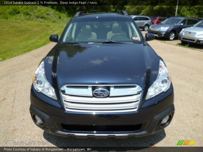 Deep Indigo Pearl / Ivory 2014 Subaru Outback 2.5i Premium