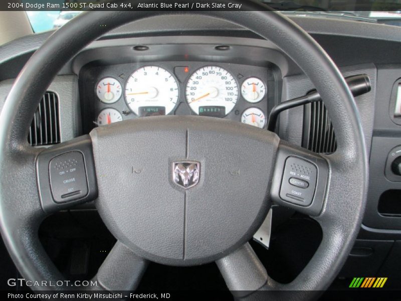 Atlantic Blue Pearl / Dark Slate Gray 2004 Dodge Ram 1500 ST Quad Cab 4x4