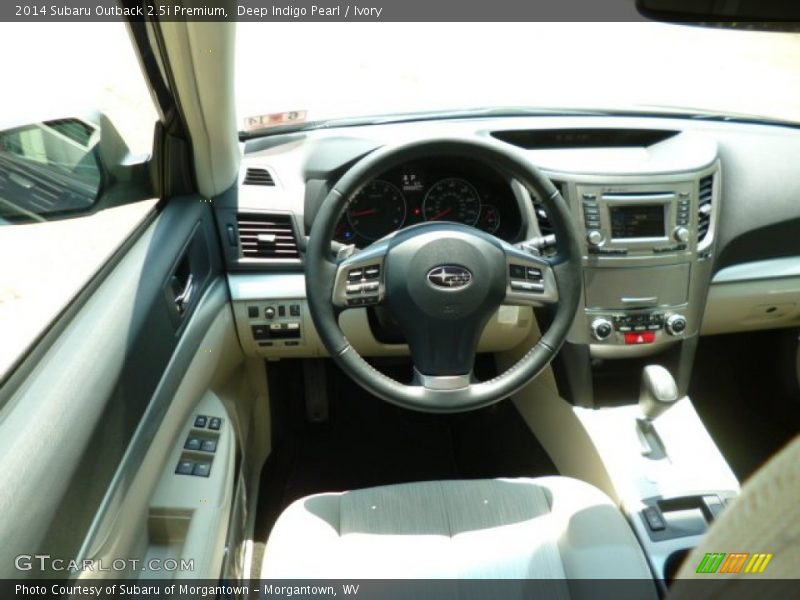 Deep Indigo Pearl / Ivory 2014 Subaru Outback 2.5i Premium