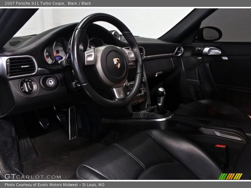 Black / Black 2007 Porsche 911 Turbo Coupe