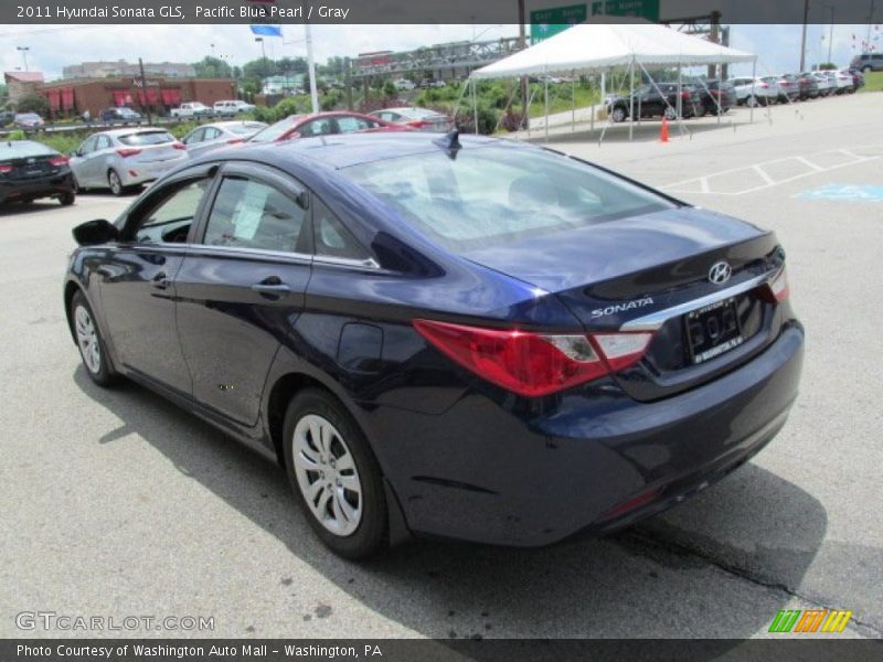 Pacific Blue Pearl / Gray 2011 Hyundai Sonata GLS