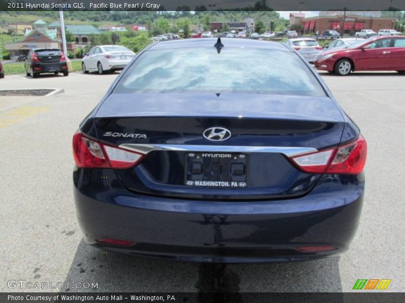 Pacific Blue Pearl / Gray 2011 Hyundai Sonata GLS