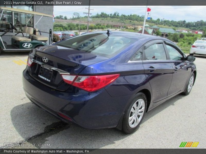 Pacific Blue Pearl / Gray 2011 Hyundai Sonata GLS
