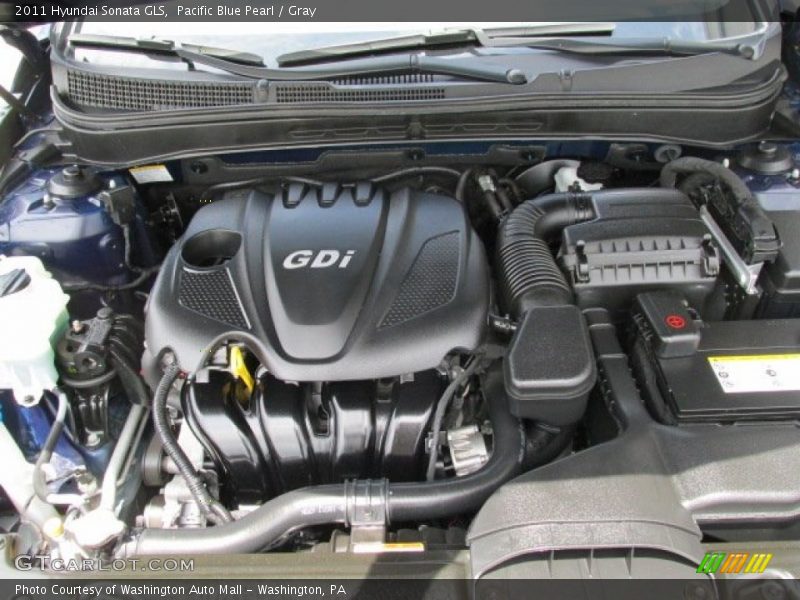 Pacific Blue Pearl / Gray 2011 Hyundai Sonata GLS