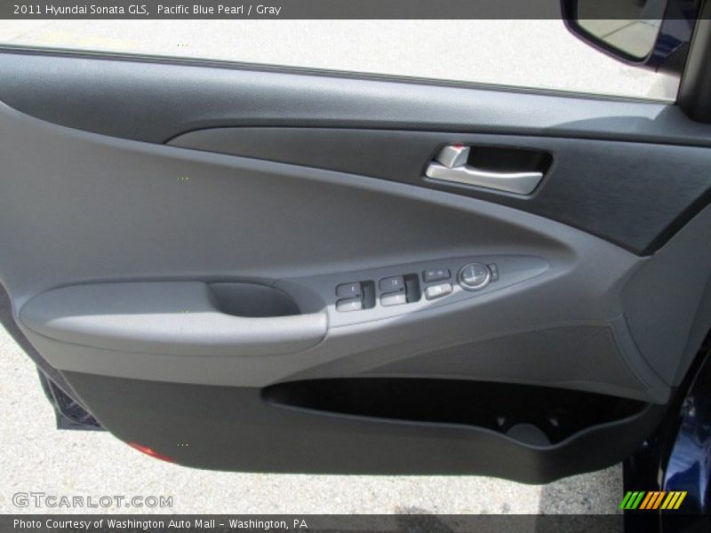Pacific Blue Pearl / Gray 2011 Hyundai Sonata GLS